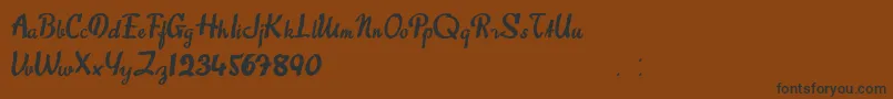 Шрифт SweetAbout – чёрные шрифты на коричневом фоне