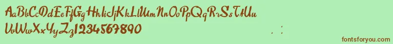 SweetAbout Font – Brown Fonts on Green Background