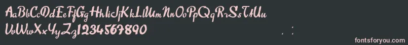SweetAbout-Schriftart – Rosa Schriften auf schwarzem Hintergrund