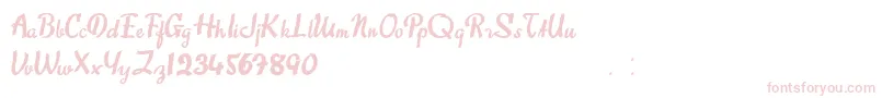 SweetAbout-Schriftart – Rosa Schriften auf weißem Hintergrund