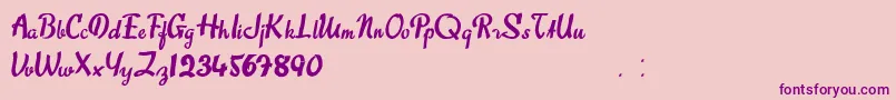SweetAbout-Schriftart – Violette Schriften auf rosa Hintergrund