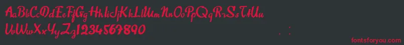 SweetAbout Font – Red Fonts on Black Background