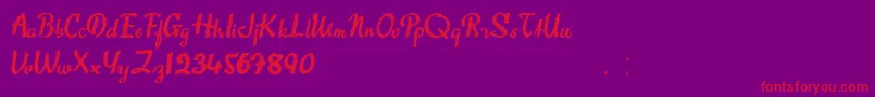 Шрифт SweetAbout – красные шрифты на фиолетовом фоне