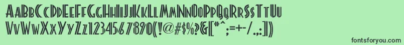 Platonicknf Font – Black Fonts on Green Background