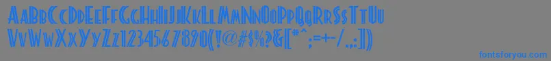 Platonicknf Font – Blue Fonts on Gray Background