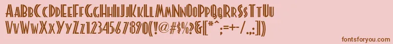 Platonicknf Font – Brown Fonts on Pink Background