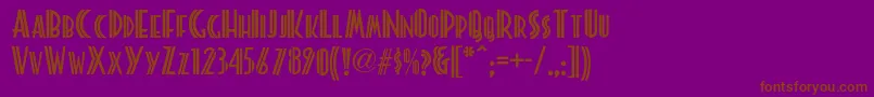 Platonicknf Font – Brown Fonts on Purple Background