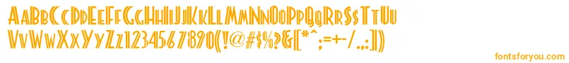 Platonicknf Font – Orange Fonts on White Background