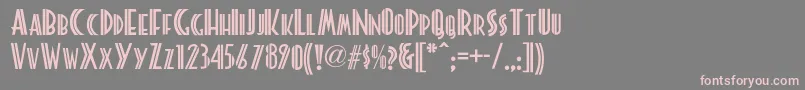 Platonicknf Font – Pink Fonts on Gray Background