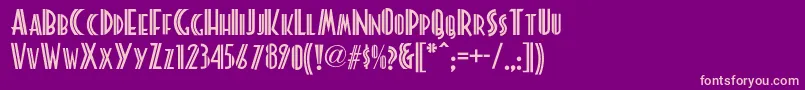 Platonicknf Font – Pink Fonts on Purple Background