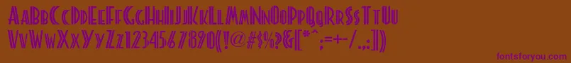 Platonicknf Font – Purple Fonts on Brown Background