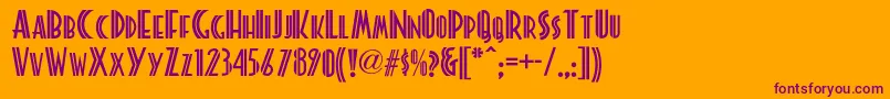 Platonicknf Font – Purple Fonts on Orange Background