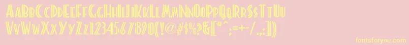 Platonicknf Font – Yellow Fonts on Pink Background