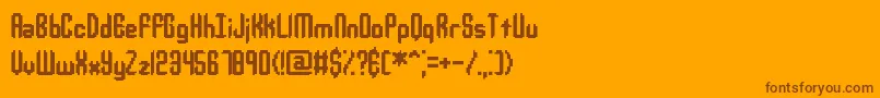 Jupiterc Font – Brown Fonts on Orange Background