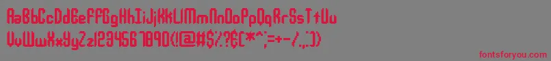 Jupiterc Font – Red Fonts on Gray Background