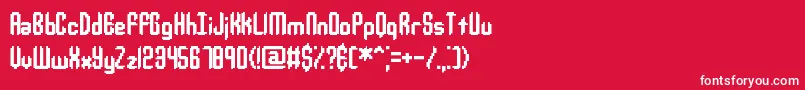 Jupiterc Font – White Fonts on Red Background