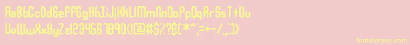 Jupiterc Font – Yellow Fonts on Pink Background