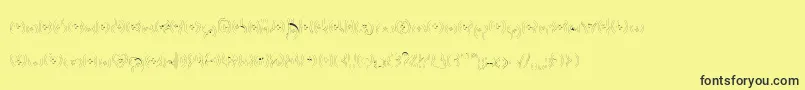 Bettyhomemaker Font – Black Fonts on Yellow Background