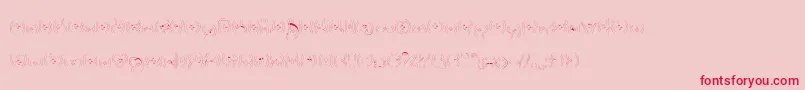 Bettyhomemaker-Schriftart – Rote Schriften auf rosa Hintergrund