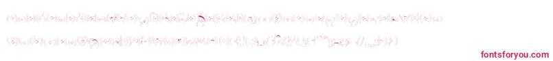 Bettyhomemaker-Schriftart – Rote Schriften auf weißem Hintergrund