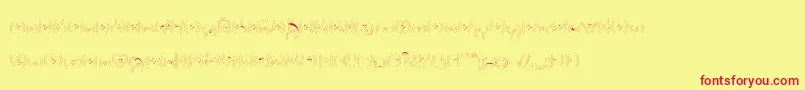 Bettyhomemaker Font – Red Fonts on Yellow Background