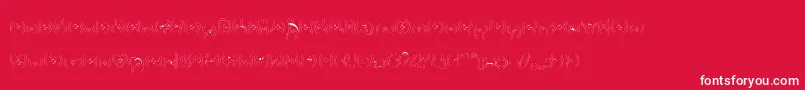 Bettyhomemaker-Schriftart – Weiße Schriften auf rotem Hintergrund