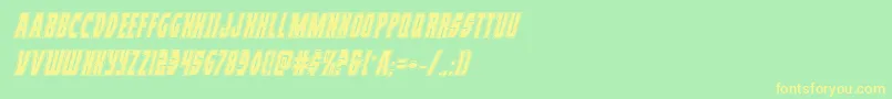 Prowleracadital Font – Yellow Fonts on Green Background