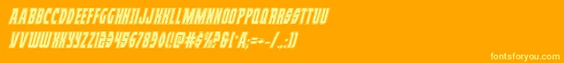 Prowleracadital Font – Yellow Fonts on Orange Background