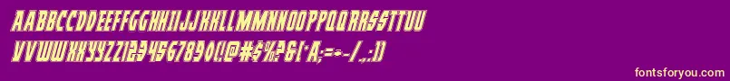 Prowleracadital Font – Yellow Fonts on Purple Background