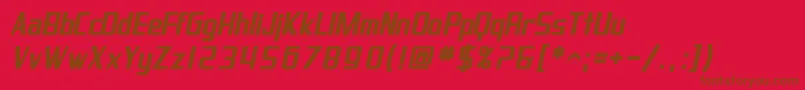 SfProverbialGothicBoldOblique Font – Brown Fonts on Red Background