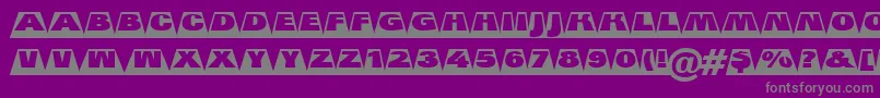 フォントGroti21 – 紫の背景に灰色の文字