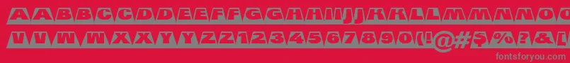 Groti21 Font – Gray Fonts on Red Background