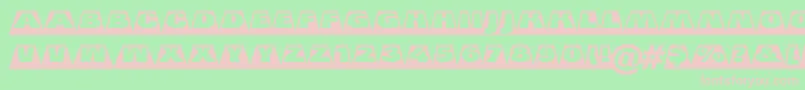 Groti21 Font – Pink Fonts on Green Background
