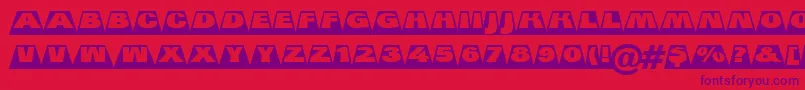Police Groti21 – polices violettes sur fond rouge