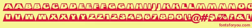 Groti21 Font – Red Fonts on Yellow Background