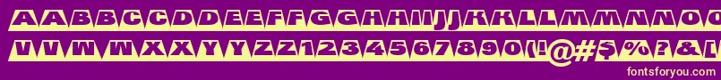 Groti21 Font – Yellow Fonts on Purple Background