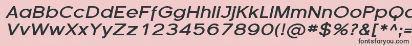 フォントFlorencesansExpBoldItalic – ピンクの背景に黒い文字