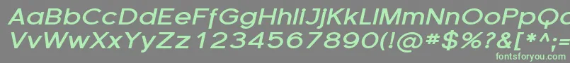FlorencesansExpBoldItalic-Schriftart – Grüne Schriften auf grauem Hintergrund