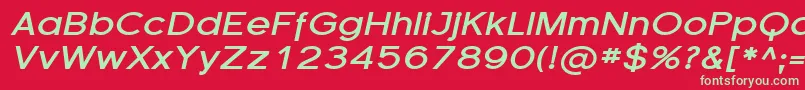 FlorencesansExpBoldItalic Font – Green Fonts on Red Background