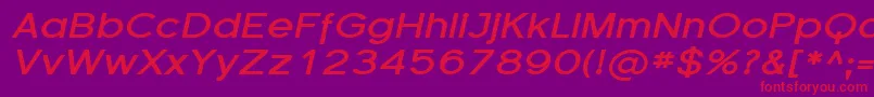 Шрифт FlorencesansExpBoldItalic – красные шрифты на фиолетовом фоне
