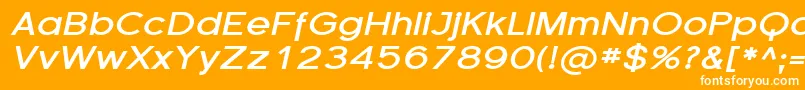 Шрифт FlorencesansExpBoldItalic – белые шрифты на оранжевом фоне