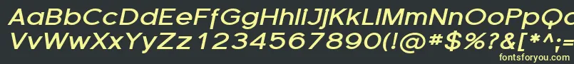 FlorencesansExpBoldItalic Font – Yellow Fonts on Black Background