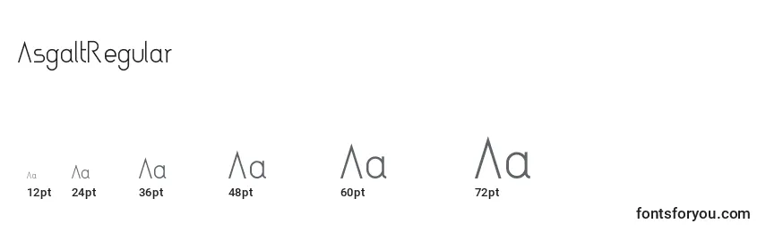 sizes of asgaltregular font, asgaltregular sizes