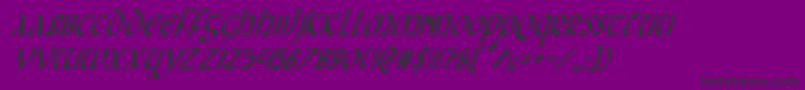 Foucaultci Font – Black Fonts on Purple Background