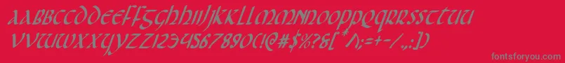 Foucaultci Font – Gray Fonts on Red Background