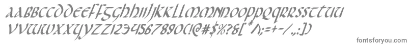 フォントFoucaultci – 白い背景に灰色の文字