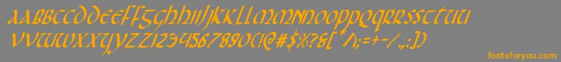 Foucaultci Font – Orange Fonts on Gray Background