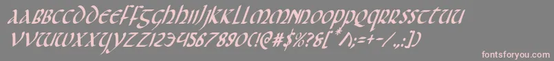 Foucaultci Font – Pink Fonts on Gray Background