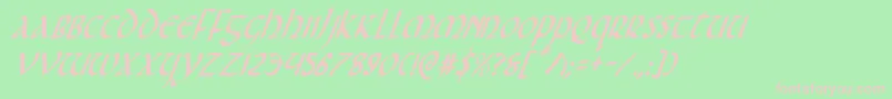 Foucaultci Font – Pink Fonts on Green Background