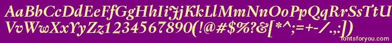 More about RegentProBoldItalic Font RegentProBoldItalic Font – Yellow Fonts on Purple Background